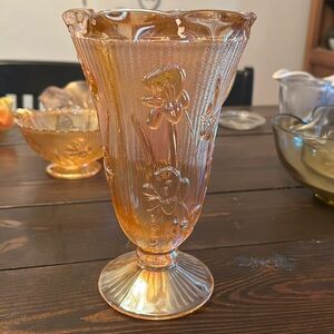 Vintage Iridescent Iris Glass